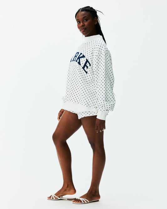 Polka Dot Varsity Mockneck