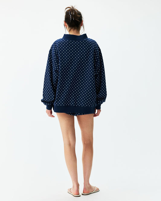 Polka Dot Varsity Mockneck