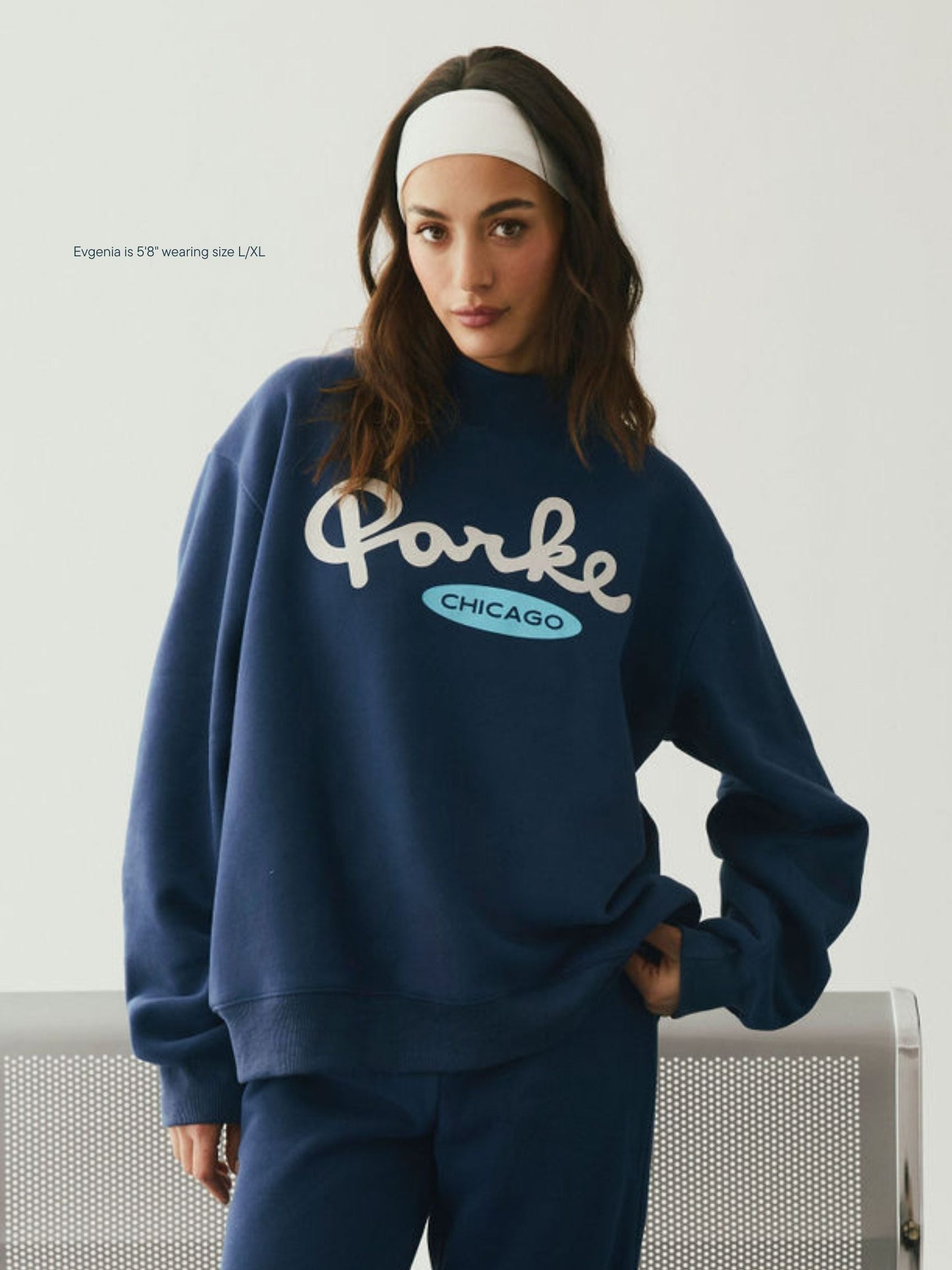 Chicago Signature Mockneck Sweater – Navy