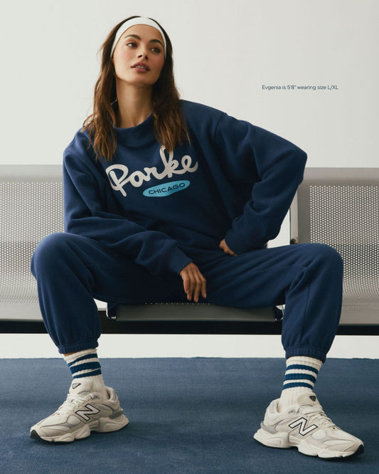 Chicago Signature Mockneck Sweater – Navy