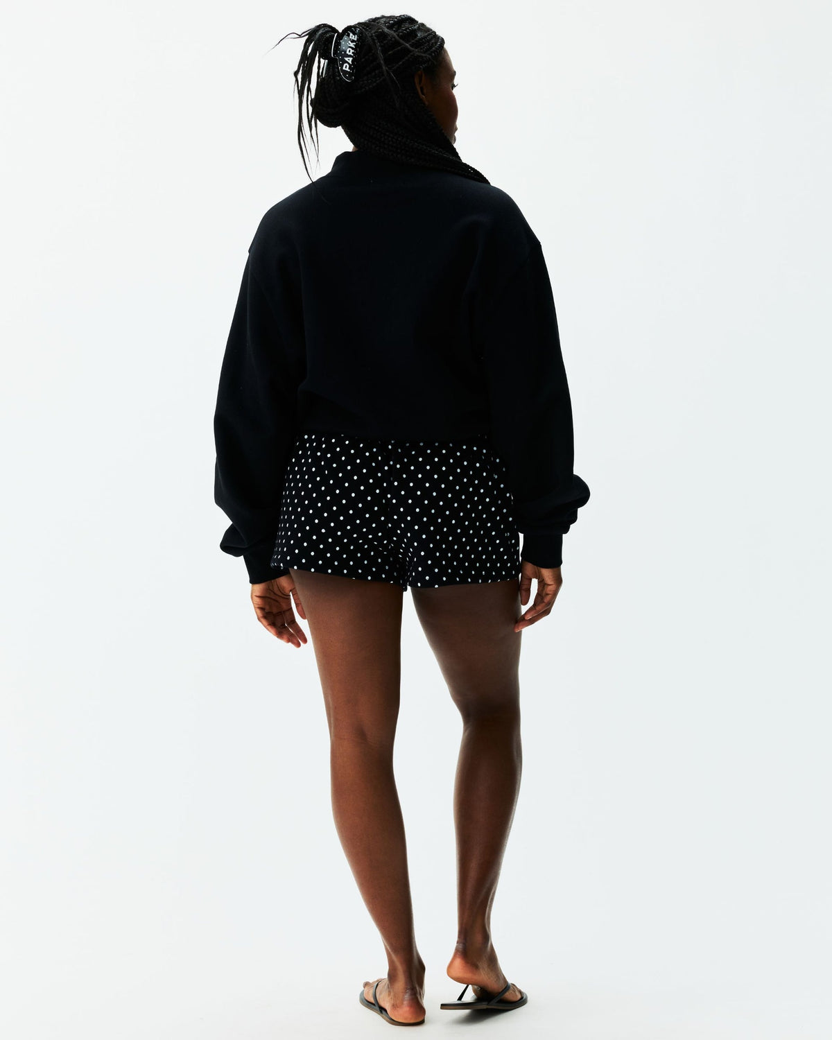 Polka Dot Letter Varsity Mockneck