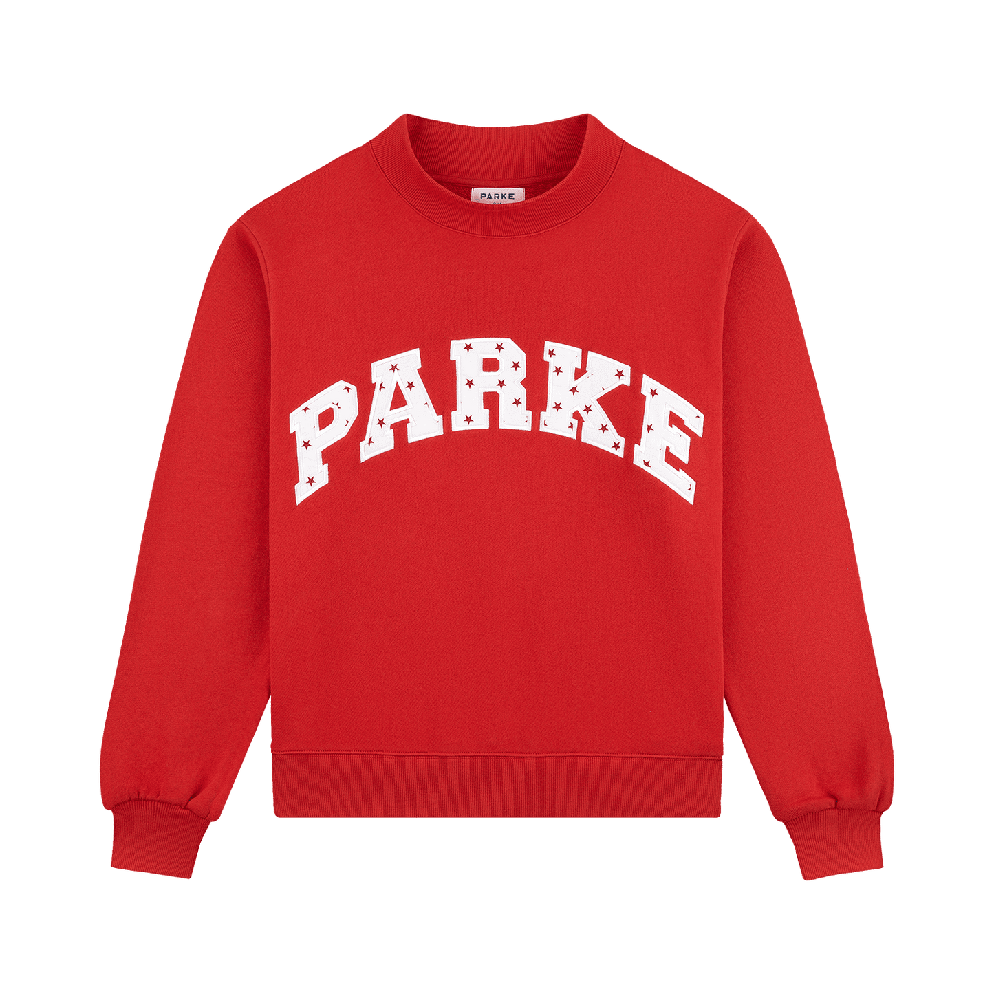 Sparkler Varsity Mockneck Sweater – Red