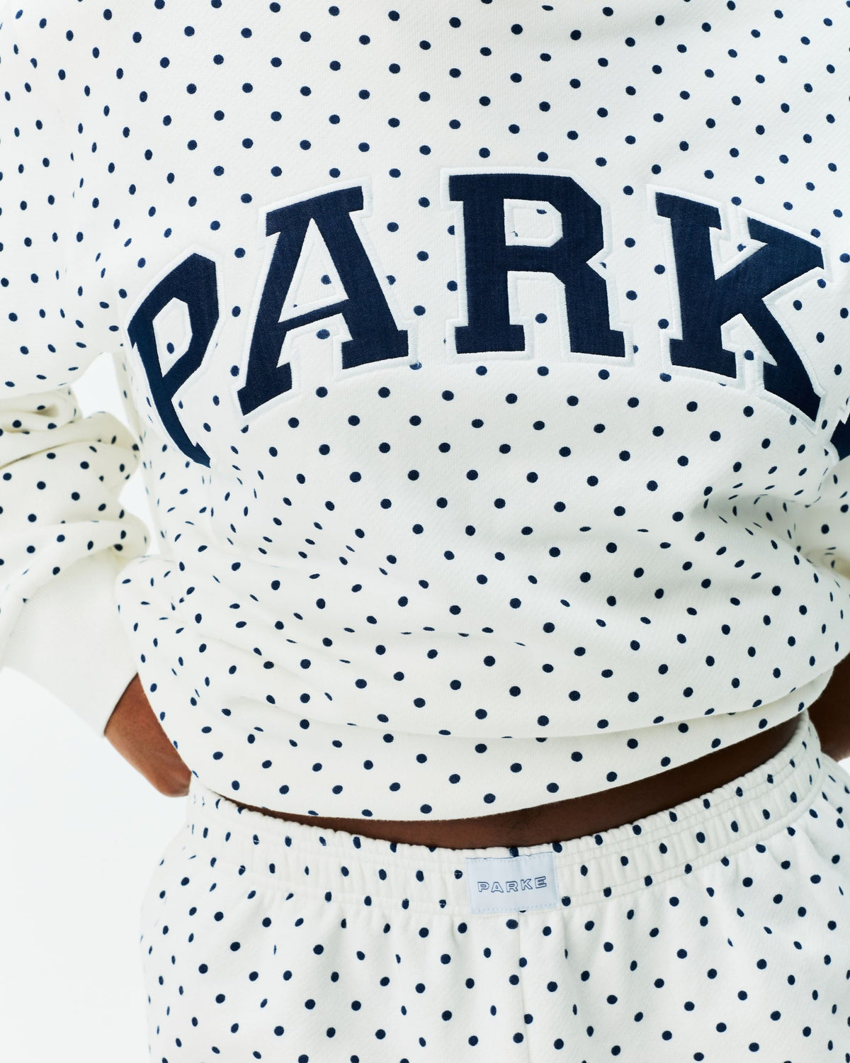 Polka Dot Varsity Mockneck