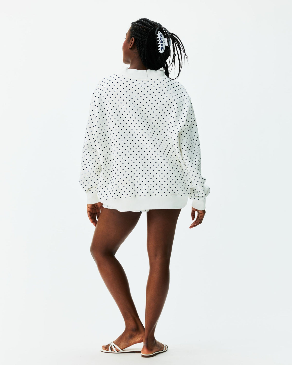 Polka Dot Varsity Mockneck