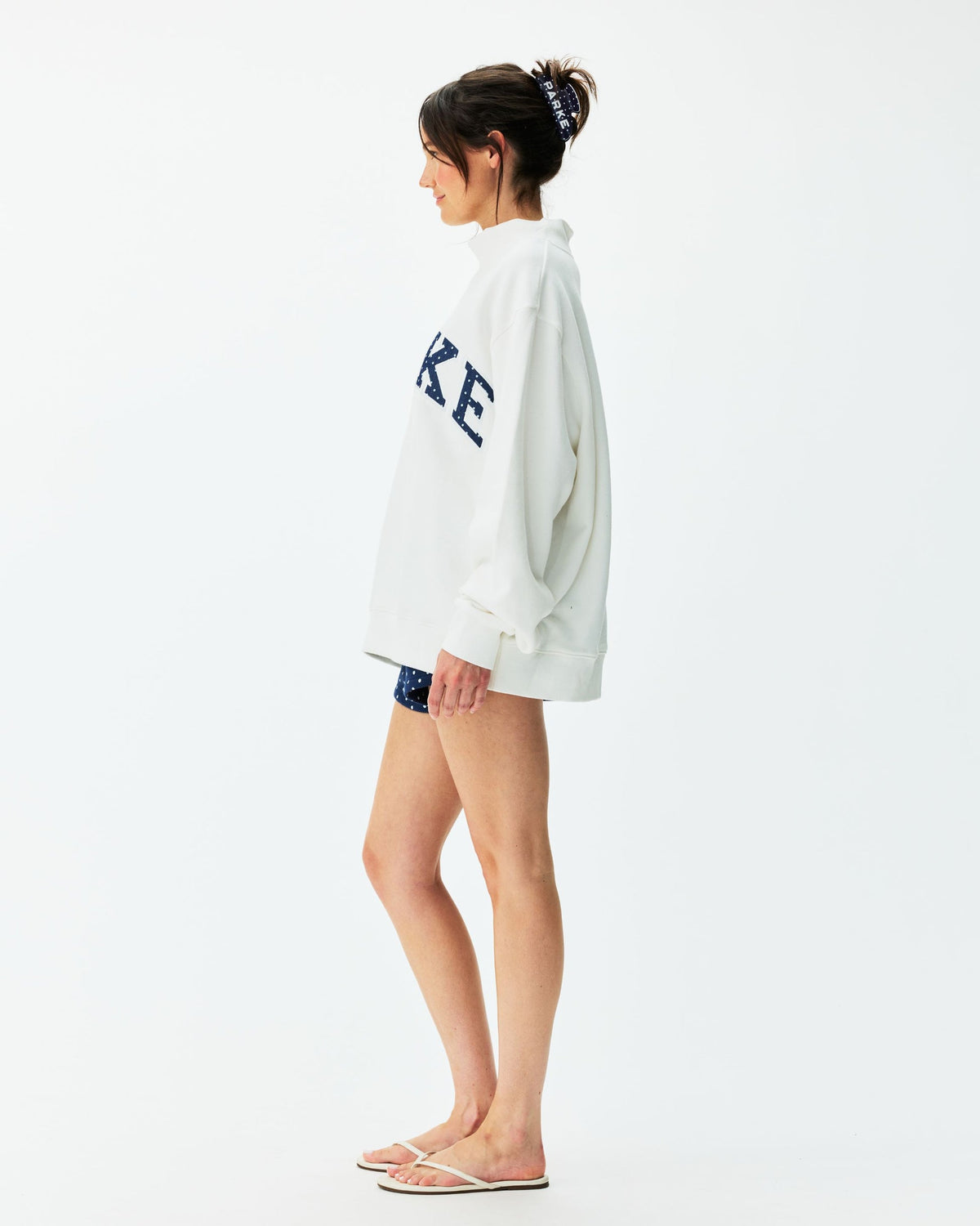 Polka Dot Letter Varsity Mockneck