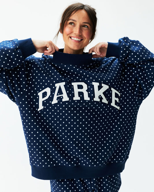 Polka Dot Varsity Mockneck