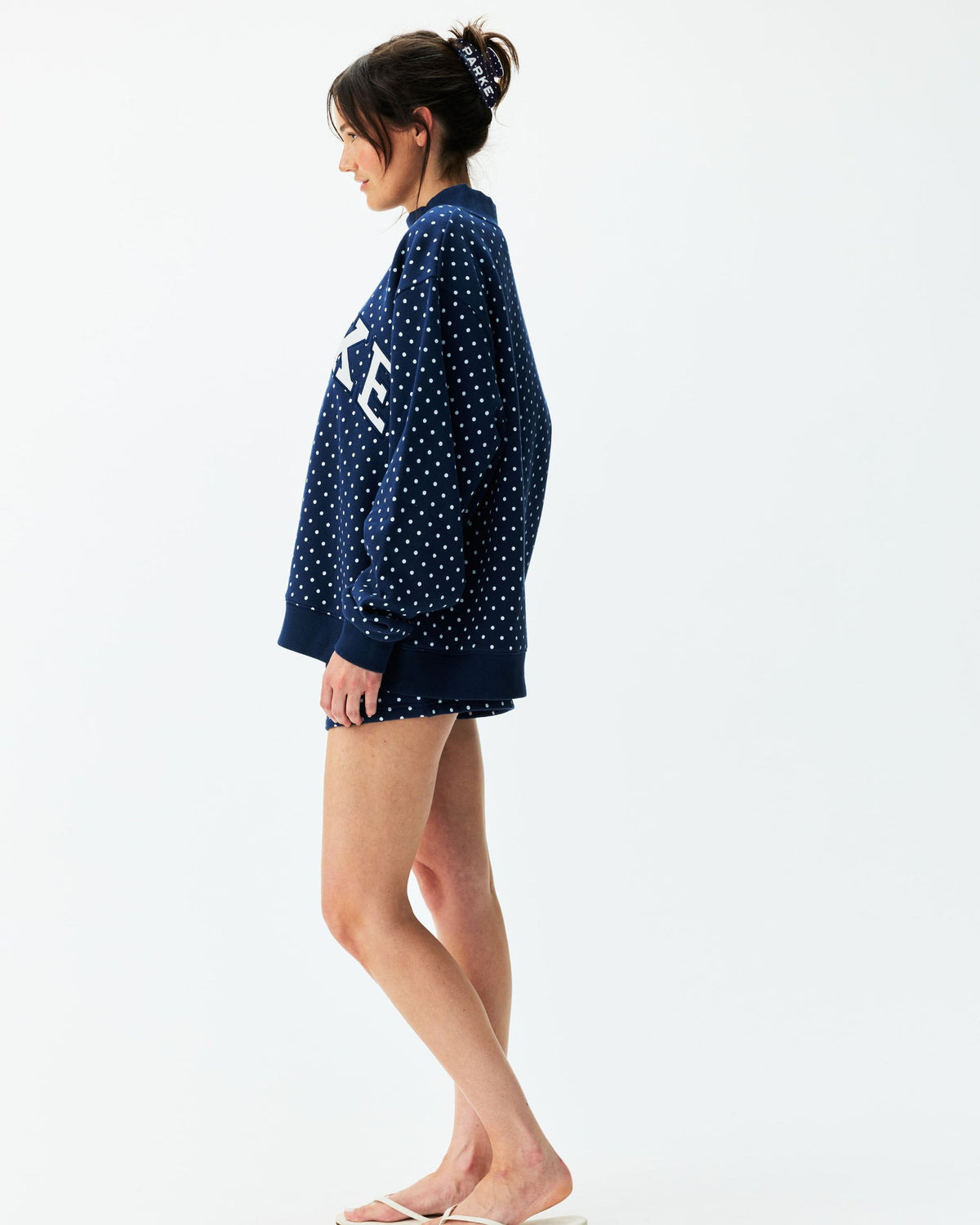 Polka Dot Varsity Mockneck