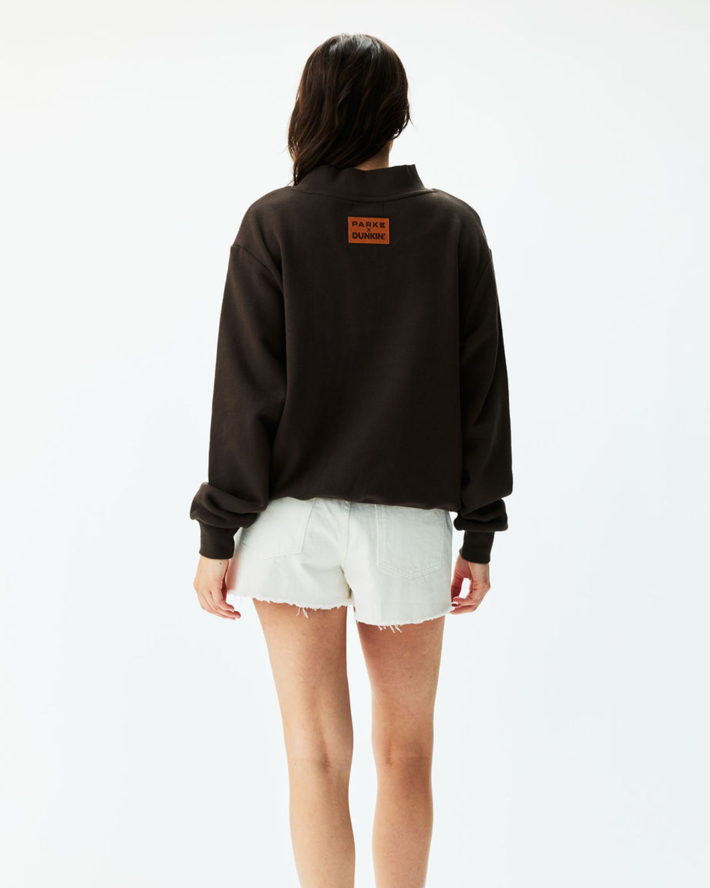 Oversized Varsity Mockneck Sweater – Black
