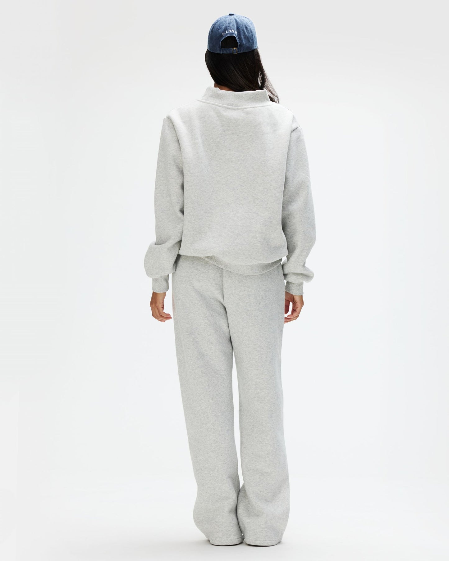 Signature Patch Mockneck Sweater – Gray