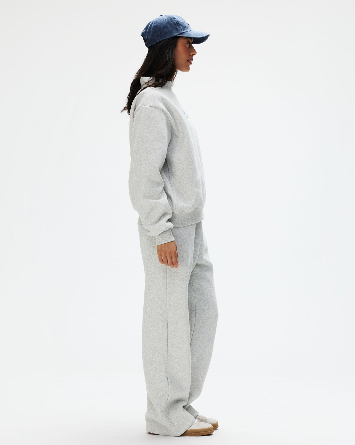 Signature Patch Mockneck Sweater – Gray