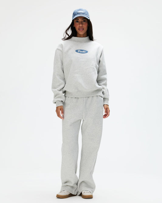 Signature Patch Mockneck Sweater – Gray