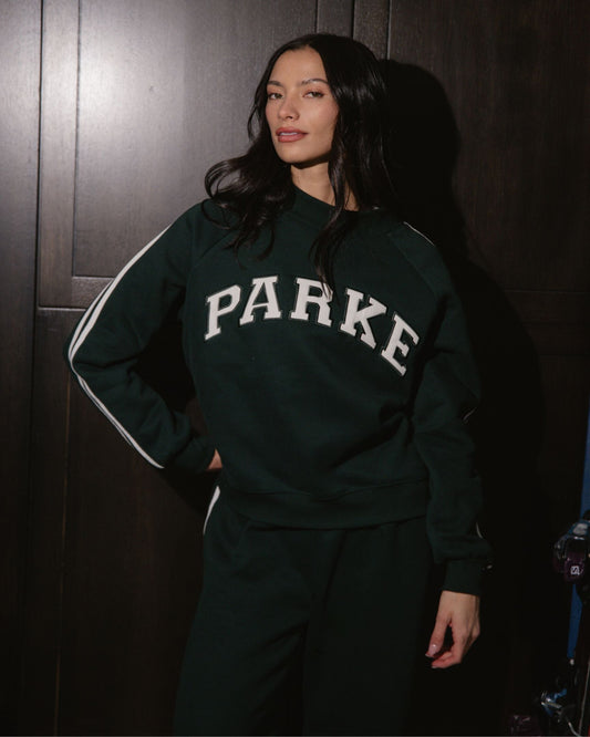 Sport Stripe Mockneck Sweater – Shadow Green